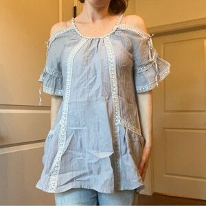 Pretty Angel Gray/Cream Lace Dress